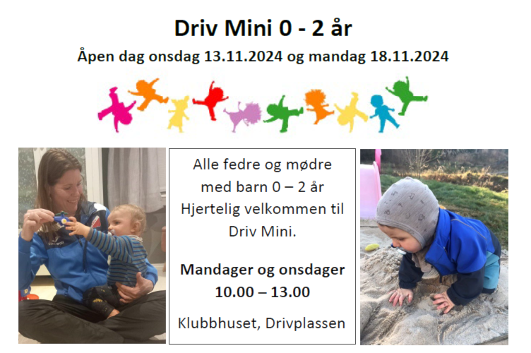 Oppstart Driv Mini 0 - 2 år, 13.11.2024